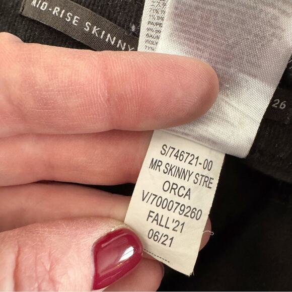 Banana Republic Corduroy Pants women’s size 26 Dark Gray mid rise skinny preppy - Picture 11 of 12